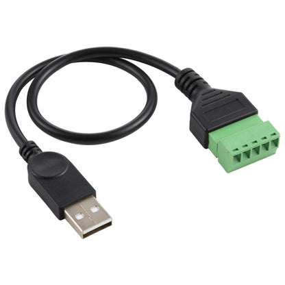 USB Male to 5 Pin Pluggable Terminals Solder-free USB Connector Solderless Connection Adapter Cable, Length: 30cm by buy2fix