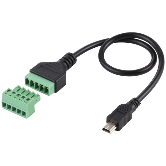 Mini 5 Pin Male to 5 Pin Pluggable Terminals Solder-free USB Connector Solderless Connection Adapter Cable, Length: 30cm by buy2fix