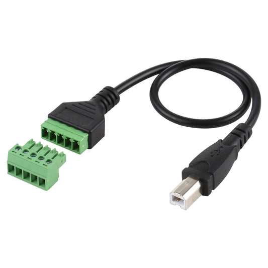 USB Type-B Male Plug to 5 Pin Pluggable Terminals Solder-free USB Connector Solderless Connection Adapter Cable, Length: 30cm - USB Cable by buy2fix | Online Shopping UK | buy2fix