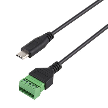 USB-C / Type-C Male to 5 Pin Pluggable Terminals Solder-free USB Connector Solderless Connection Adapter Cable, Length: 30cm - Cable & Adapters by buy2fix | Online Shopping UK | buy2fix