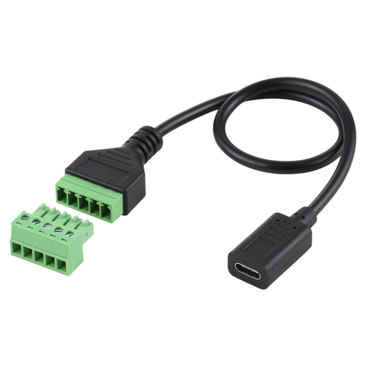 USB-C / Type-C Female to 5 Pin Pluggable Terminals Solder-free USB Connector Solderless Connection Adapter Cable, Length: 30cm by buy2fix