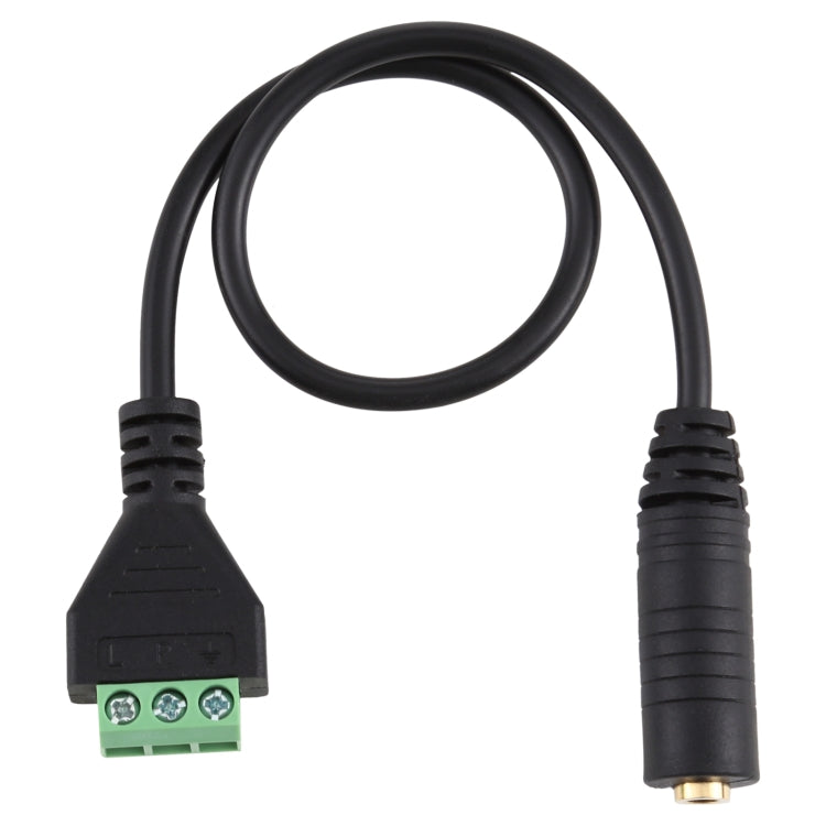 3.5mm Female to 3 Pin Pluggable Terminals Solder-free Connector Solderless Connection Adapter Cable, Length: 30cm - Microphone Audio Cable & Connector by buy2fix | Online Shopping UK | buy2fix