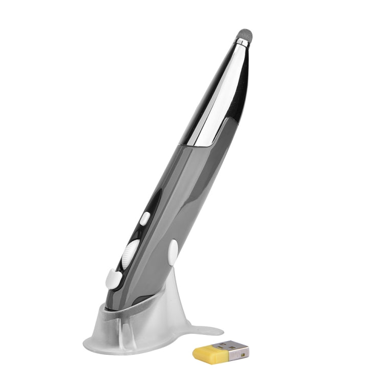 PR-06 4-keys Smart Wireless Optical Mouse with Stylus Pen Function (Grey) by buy2fix