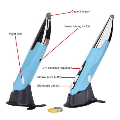 PR-06 4-keys Smart Wireless Optical Mouse with Stylus Pen Function (Blue) by buy2fix