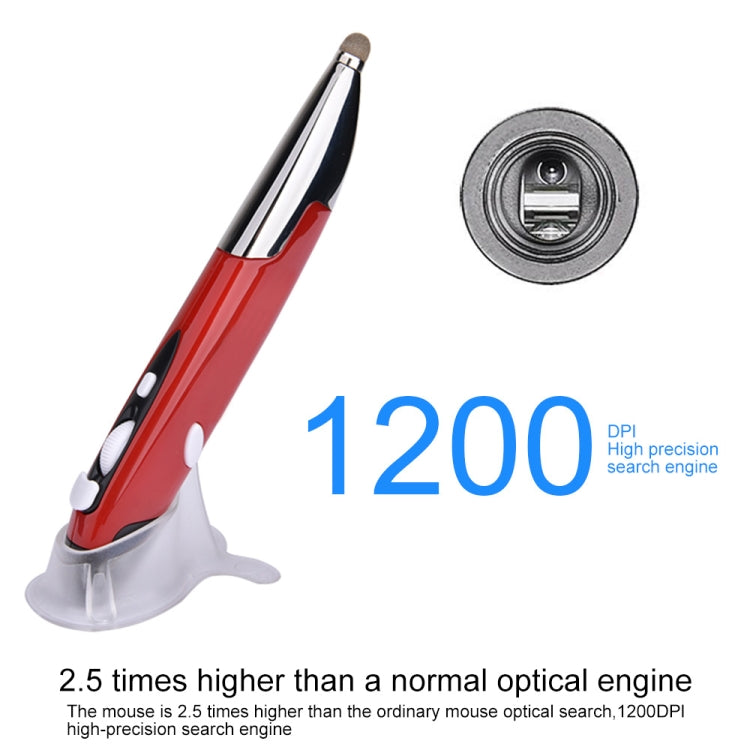 PR-06 4-keys Smart Wireless Optical Mouse with Stylus Pen Function (Red) by buy2fix