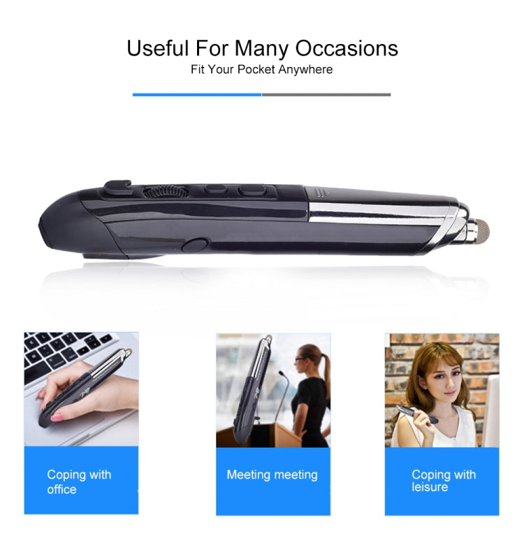 PR-08 6-keys Smart Wireless Optical Mouse with Stylus Pen & Laser Function (Black) by buy2fix
