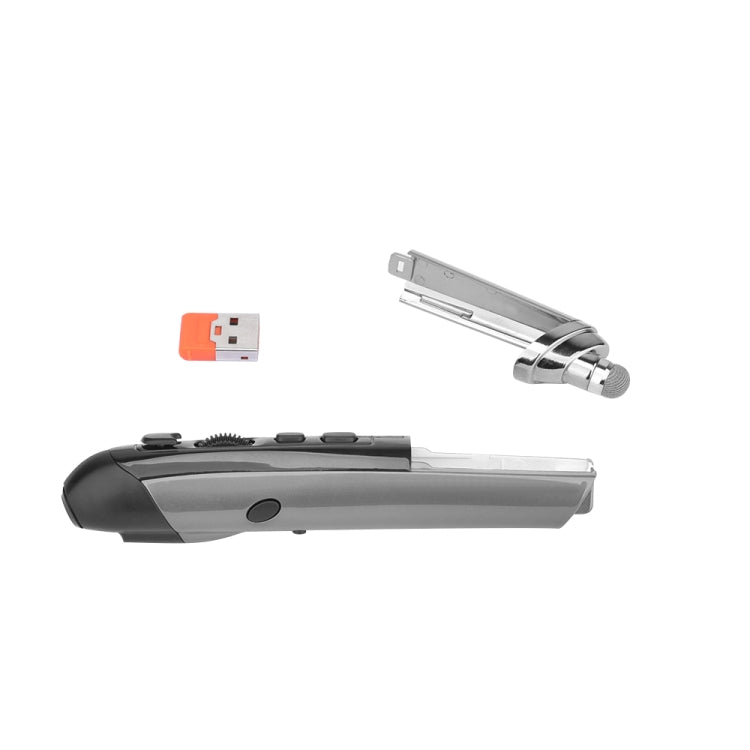 PR-08 6-keys Smart Wireless Optical Mouse with Stylus Pen & Laser Function (Grey) by buy2fix