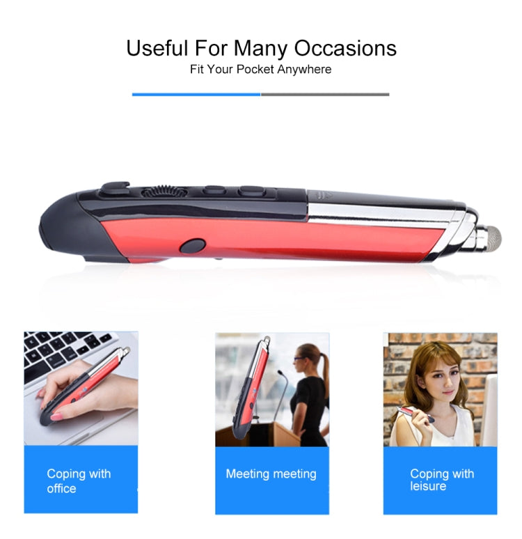 PR-08 6-keys Smart Wireless Optical Mouse with Stylus Pen & Laser Function (Red) by buy2fix