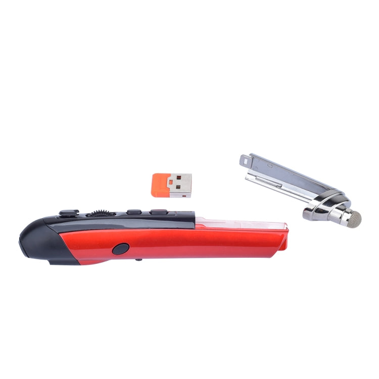 PR-08 6-keys Smart Wireless Optical Mouse with Stylus Pen & Laser Function (Red) by buy2fix