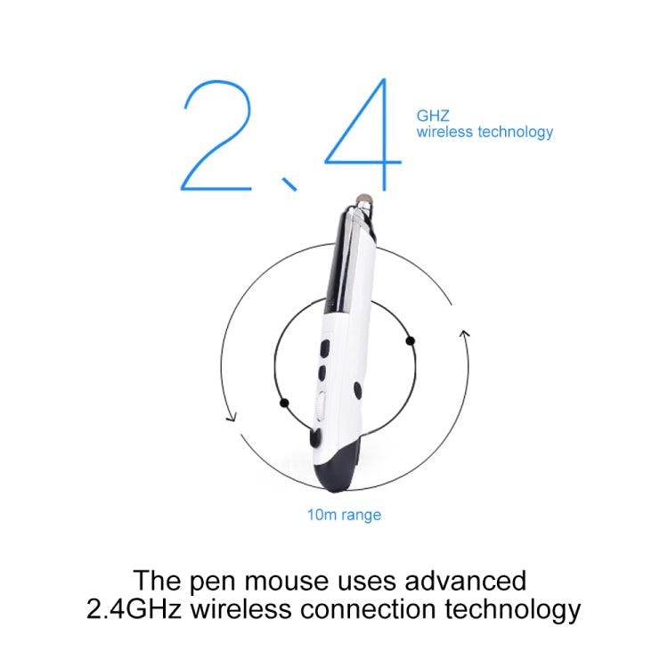PR-08 6-keys Smart Wireless Optical Mouse with Stylus Pen & Laser Function (White) by buy2fix