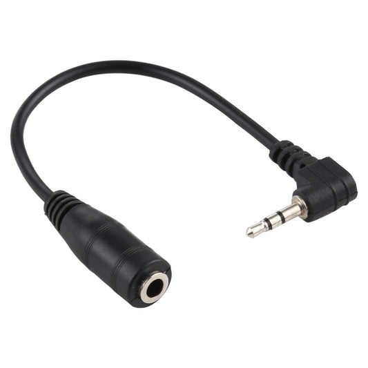 2.5mm Right Angle Male Plug to 3.5mm Female Jack Stereo AUX Audio DC Power Adapter Converter Cable, Length: 14cm - Microphone Audio Cable & Connector by buy2fix | Online Shopping UK | buy2fix