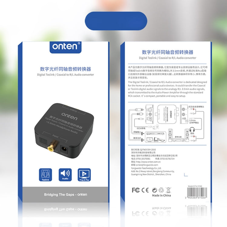 Onten 37506 Digital Optical Coaxial Audio Converter Support 192K by buy2fix