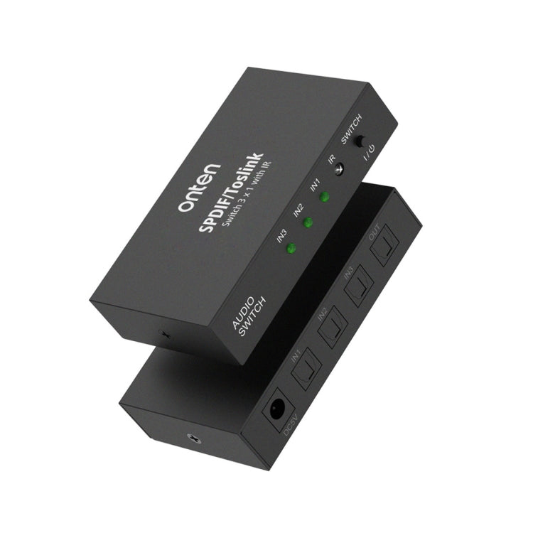 Onten 37507 Digital Optical Audio 3 In 1 Out Switcher Speaker Connector by buy2fix