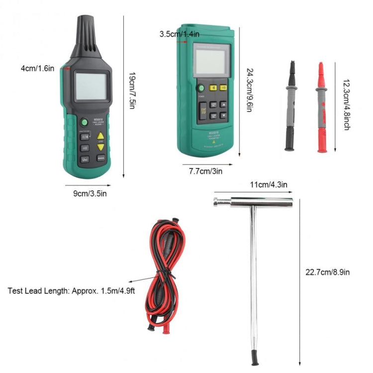 BSIDE MS6818 9V Buried Cable Finder Tracker, Measuring Range: AC / DC 12V-400V by buy2fix