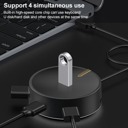 SH-016FXQ USB 2.0 to 4 USB 2.0 Interface Circular Splitter HUB by buy2fix