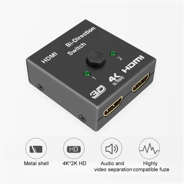 4K HD Video Smart Two-way HDMI Switcher by buy2fix