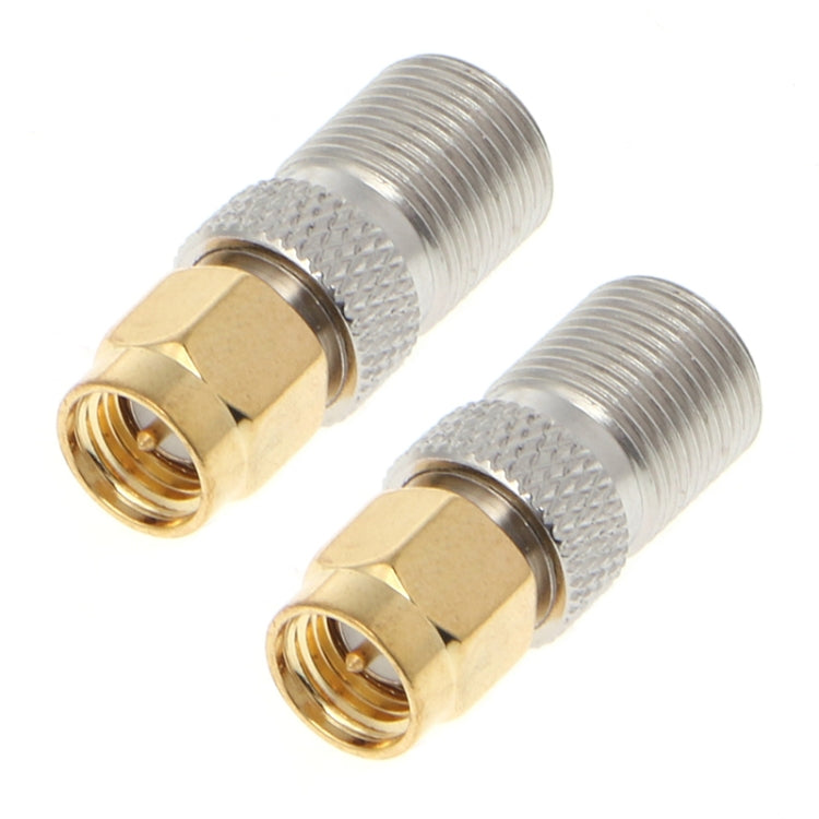 2 PCS SMA Male to F Female RF Coaxial Connector - DVB-T & Simulation Antenna by buy2fix | Online Shopping UK | buy2fix