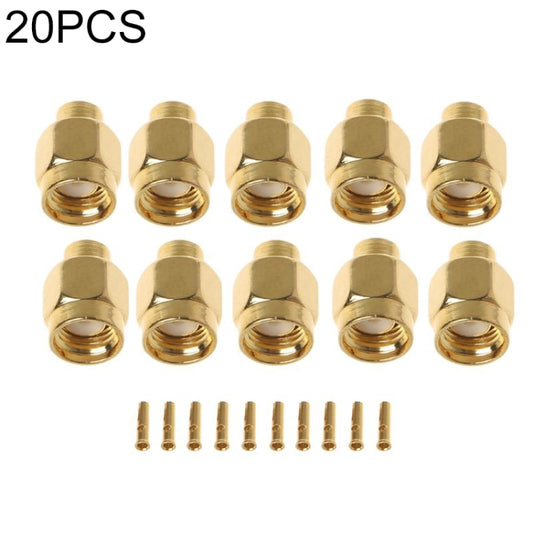 20 PCS SMA-JB3 RF Connector SMA Male Inner Screw & Pin Solder Semi-Rigid - DVB-T & Simulation Antenna by buy2fix | Online Shopping UK | buy2fix