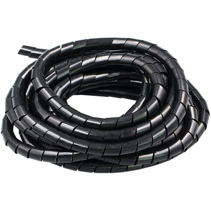 7m PE Spiral Pipes Wire Winding Organizer Tidy Tube, Nominal Diameter: 12mm(Black) by buy2fix