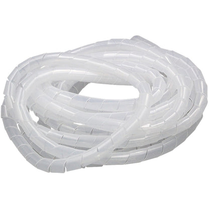 7m PE Spiral Pipes Wire Winding Organizer Tidy Tube, Nominal Diameter: 12mm(White) by buy2fix