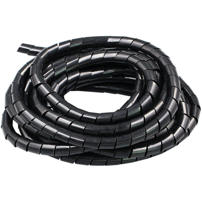 4m PE Spiral Pipes Wire Winding Organizer Tidy Tube, Nominal Diameter: 16mm(Black) by buy2fix
