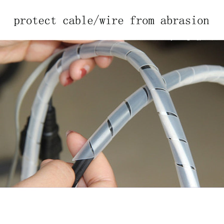 4m PE Spiral Pipes Wire Winding Organizer Tidy Tube, Nominal Diameter: 16mm(Black) by buy2fix