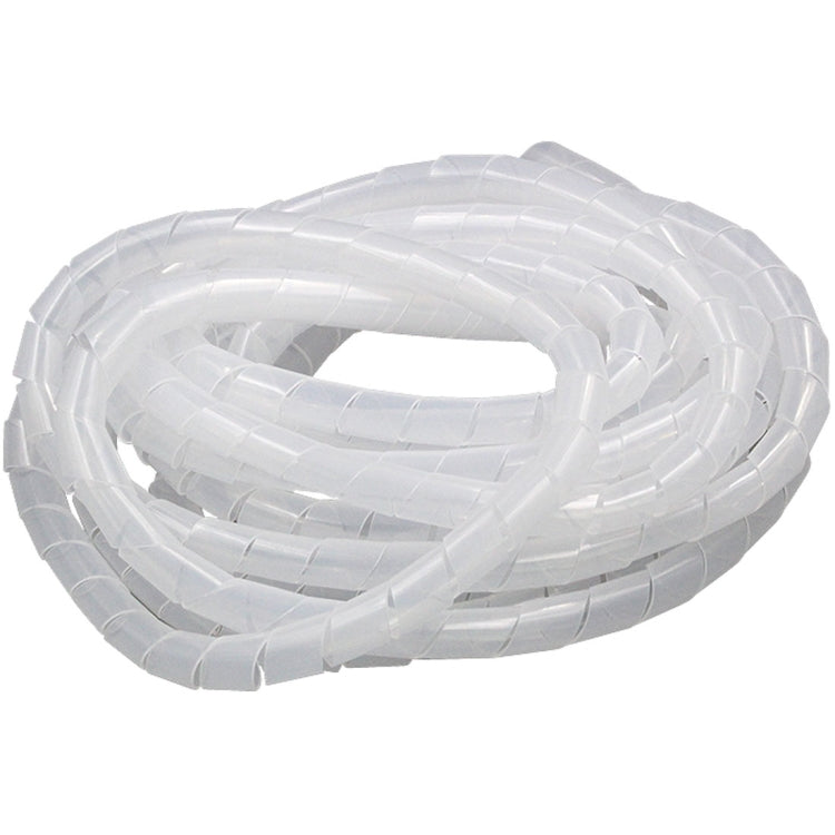 4m PE Spiral Pipes Wire Winding Organizer Tidy Tube, Nominal Diameter: 16mm(White) by buy2fix