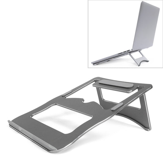 Aluminum Alloy Cooling Holder Desktop Portable Simple Laptop Bracket, Two-stage Support, Size: 21x26cm (Grey) by buy2fix