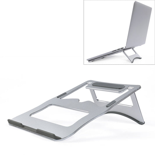 Aluminum Alloy Cooling Holder Desktop Portable Simple Laptop Bracket, Two-stage Support, Size: 21x26cm (Silver) by buy2fix