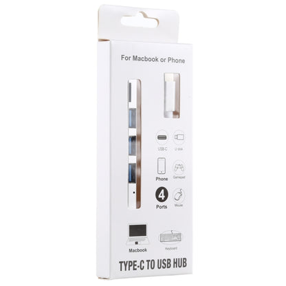 T-818 TF + 3 x USB 3.0 to USB-C / Type-C HUB Adapter (Silver) by buy2fix