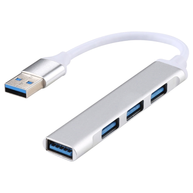 A-809 USB 3.0 + 3 x USB 2.0 to USB 3.0 Aluminum Alloy HUB Adapter(Silver) by buy2fix