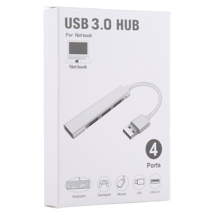 A-809 USB 3.0 + 3 x USB 2.0 to USB 3.0 Aluminum Alloy HUB Adapter(Silver) by buy2fix