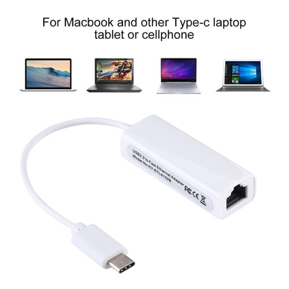 KY-RTL8152B USB-C / Type-C 10 / 100 Mbps Ethernet Adapter Network Card by buy2fix