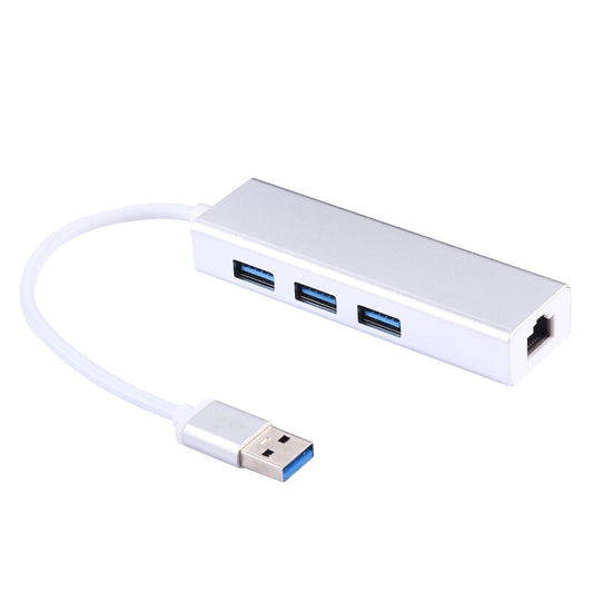 Aluminum Shell 3 USB3.0 Ports HUB + USB3.0 Gigabit Ethernet Adapter by buy2fix