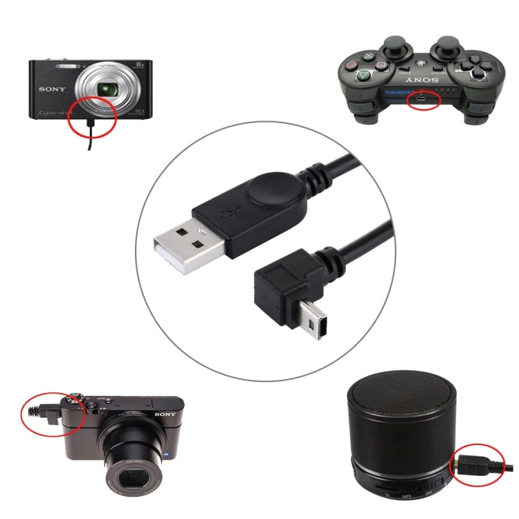 90 Degree Angle Elbow Mini USB to USB Data / Charging Cable, Length: 28cm by buy2fix