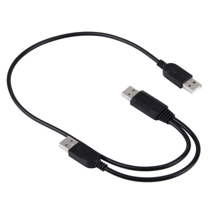 2 in 1 USB 2.0 Male to 2 Dual USB Male Cable for Computer / Laptop, Length: 50cm by buy2fix