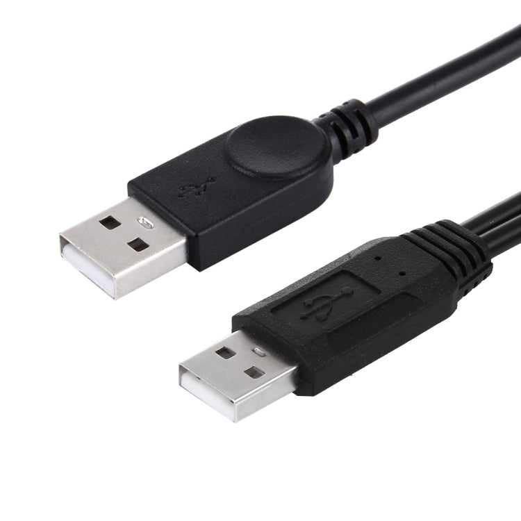 2 in 1 USB 2.0 Male to 2 Dual USB Male Cable for Computer / Laptop, Length: 50cm by buy2fix
