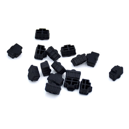 20 PCS Silicone Anti-Dust Plugs for RJ45 Port(Black) by buy2fix