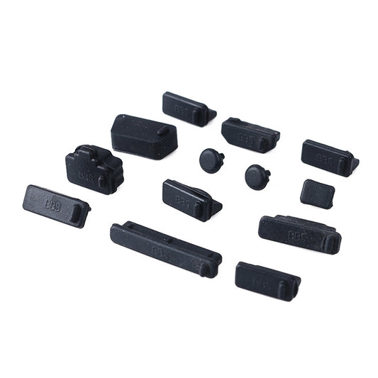 13 in 1 Universal Silicone Anti-Dust Plugs for Laptop(Black) - Anti-Dust Plugs by buy2fix | Online Shopping UK | buy2fix