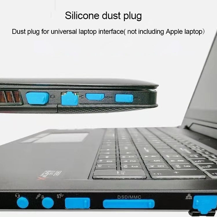 13 in 1 Universal Silicone Anti-Dust Plugs for Laptop(Black) - Anti-Dust Plugs by buy2fix | Online Shopping UK | buy2fix