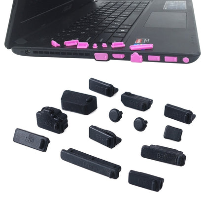 13 in 1 Universal Silicone Anti-Dust Plugs for Laptop(Black) - Anti-Dust Plugs by buy2fix | Online Shopping UK | buy2fix