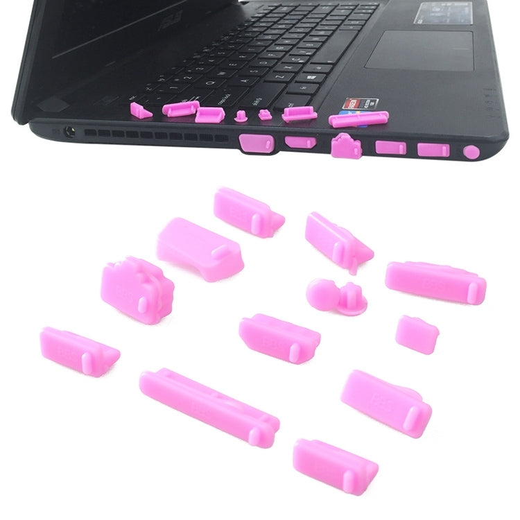 13 in 1 Universal Silicone Anti-Dust Plugs for Laptop(Pink) - Anti-Dust Plugs by buy2fix | Online Shopping UK | buy2fix