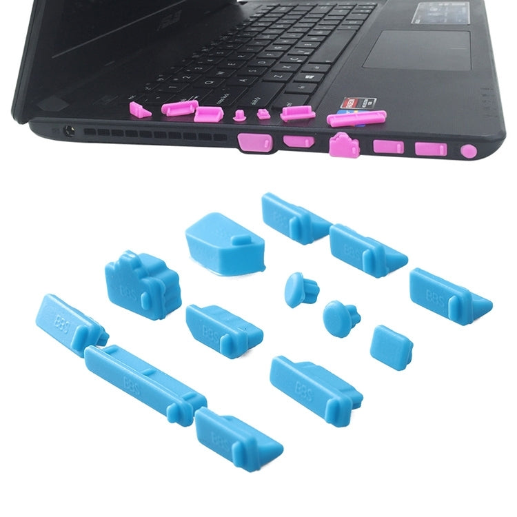 13 in 1 Universal Silicone Anti-Dust Plugs for Laptop(Blue) - Anti-Dust Plugs by buy2fix | Online Shopping UK | buy2fix