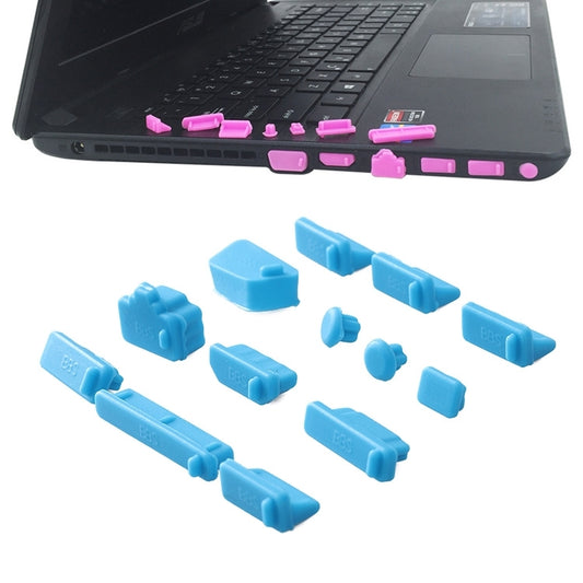 13 in 1 Universal Silicone Anti-Dust Plugs for Laptop(Blue) - Anti-Dust Plugs by buy2fix | Online Shopping UK | buy2fix