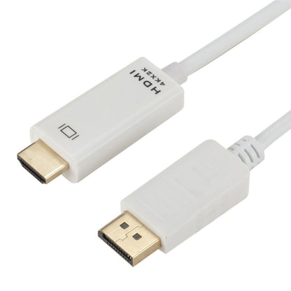 4K x 2K DP to HDMI Converter Cable, Cable Length: 1.8m(White) by buy2fix