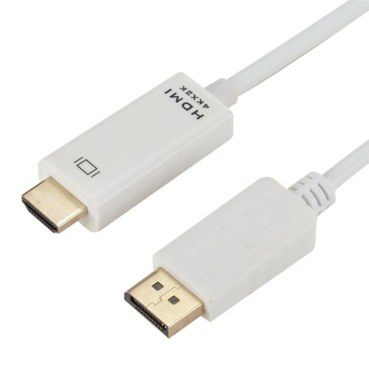 4K x 2K DP to HDMI Converter Cable, Cable Length: 1.8m(White) by buy2fix