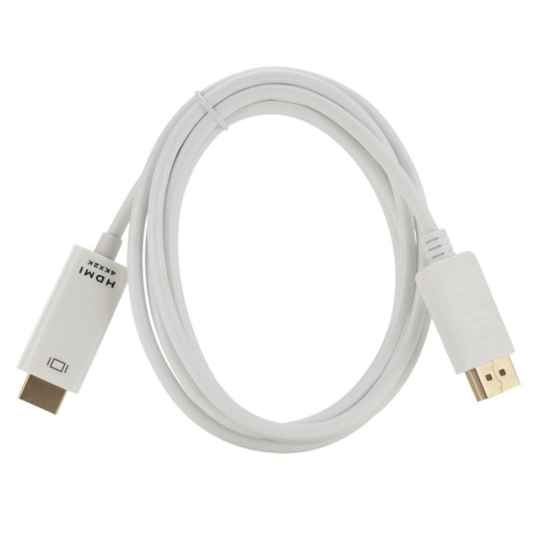 4K x 2K DP to HDMI Converter Cable, Cable Length: 1.8m(White) by buy2fix