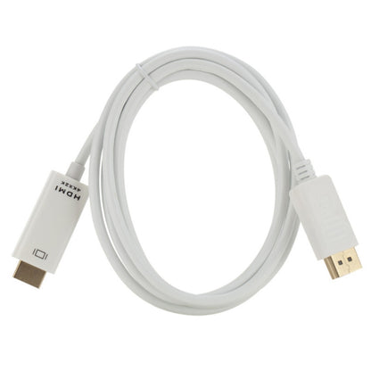 4K x 2K DP to HDMI Converter Cable, Cable Length: 1.8m(White) by buy2fix