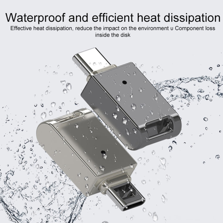 64GB USB-C / Type-C Zinc Alloy USB Flash Drive with Keychain by buy2fix