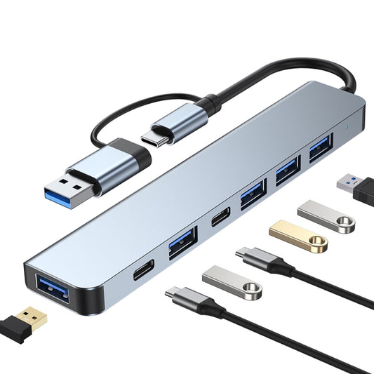 BYL-2217TU 7 in 1 USB 3.0 and Type-C / USB-C to USB 3.0 USB 2.0 HUB Adapter by buy2fix